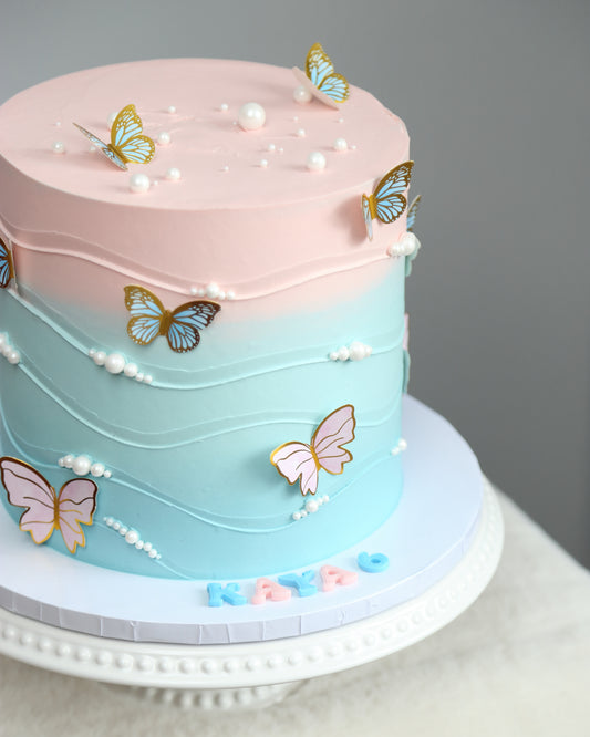 Pastel Butterly Cake