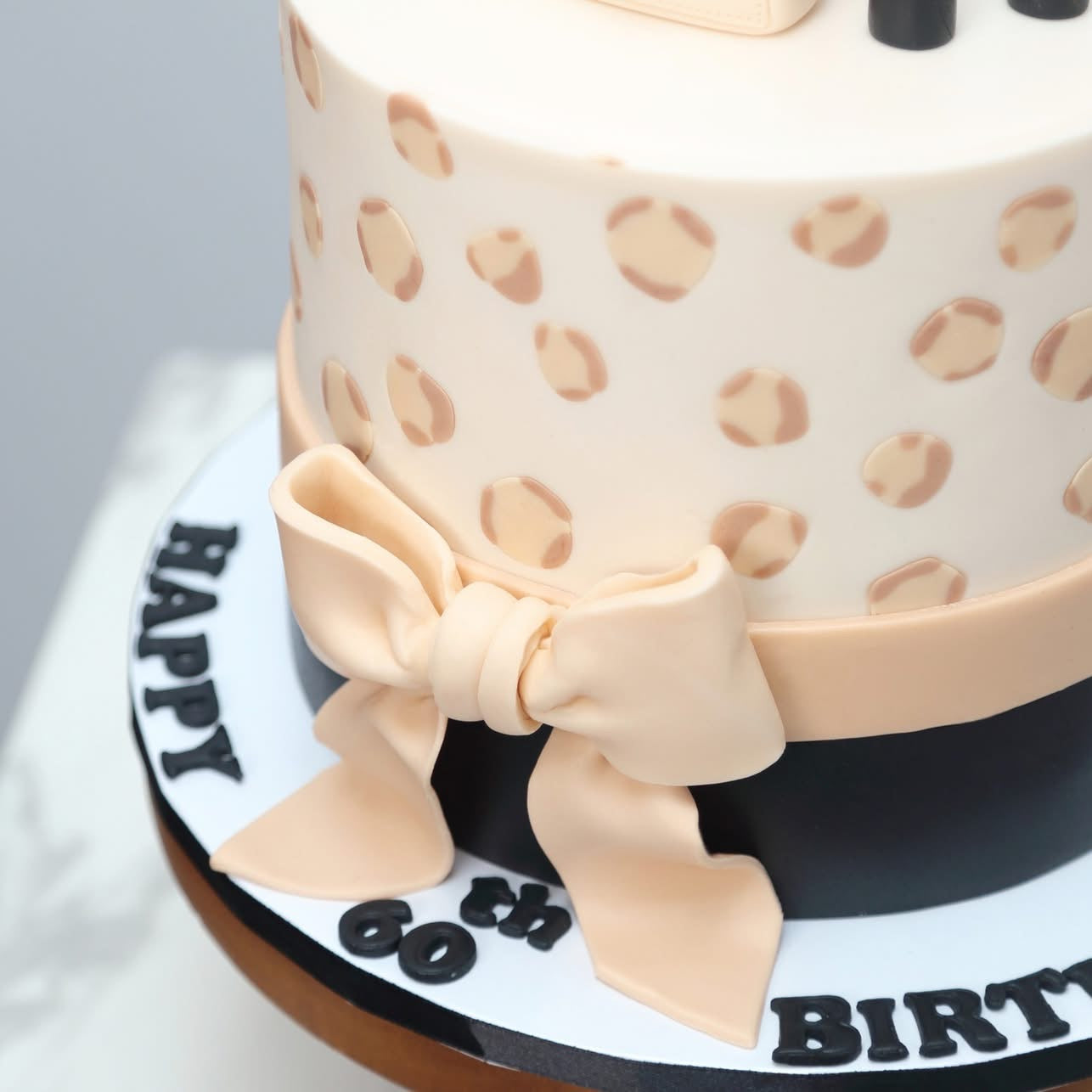 Leopard Print Bow Cake