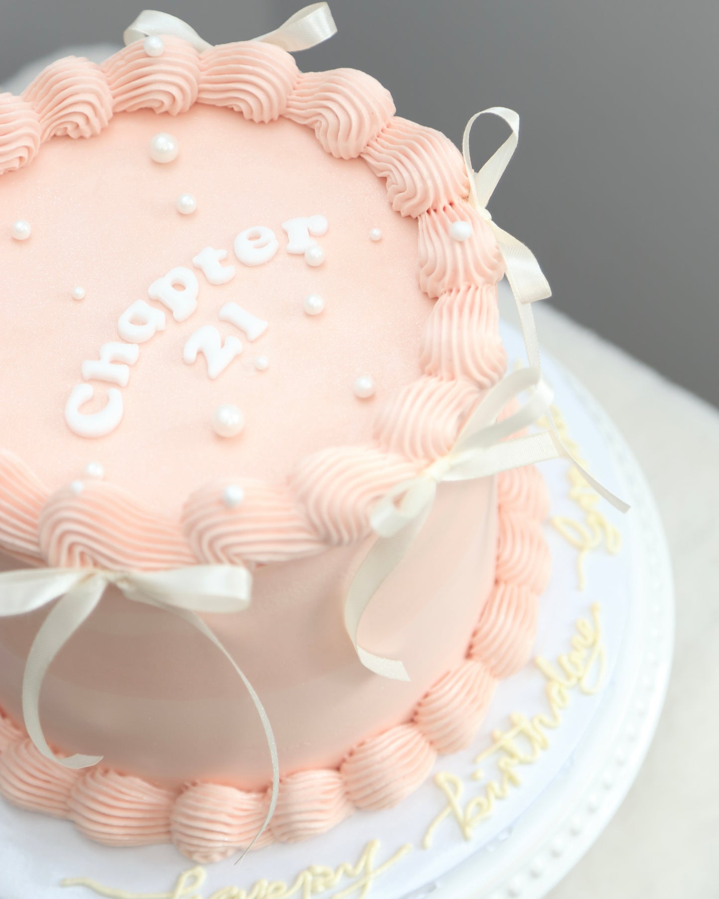 Soft Pink Vintage Cake