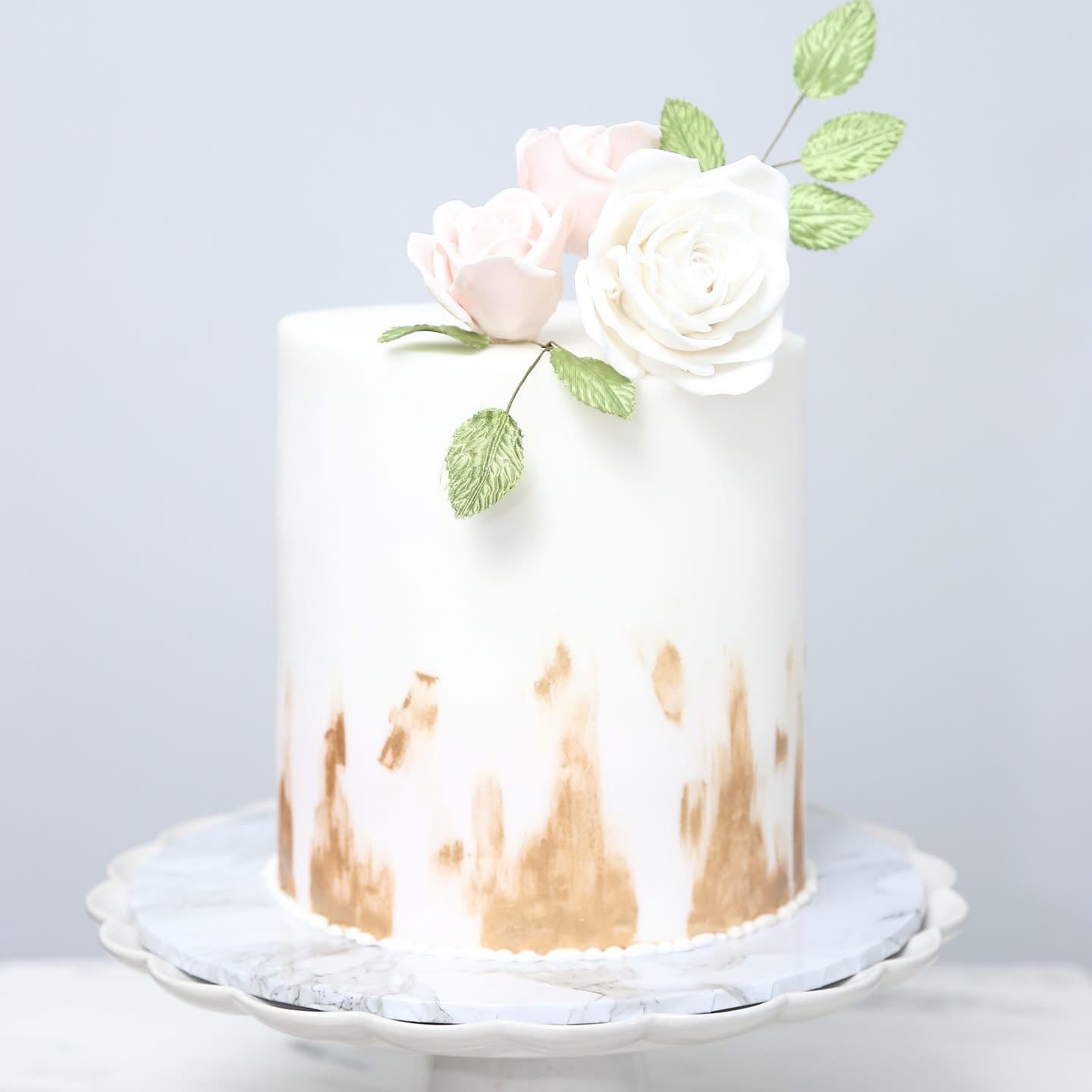 Fondant Rose Cake