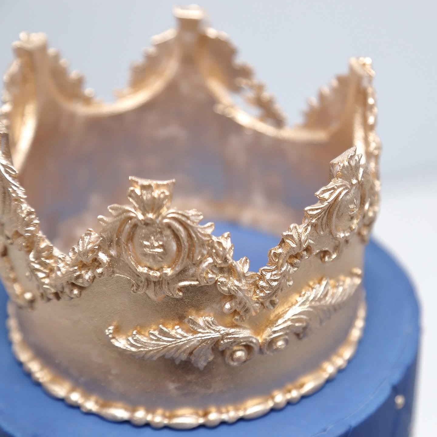 Royal Blue Crown Cake