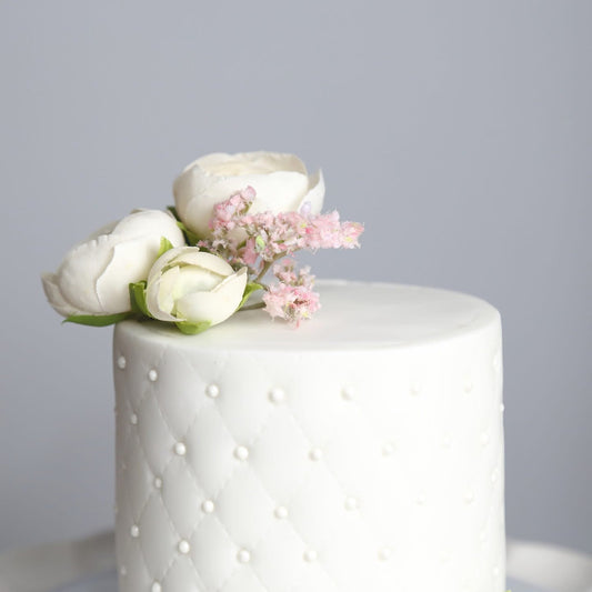 Quilted Floral Cake
