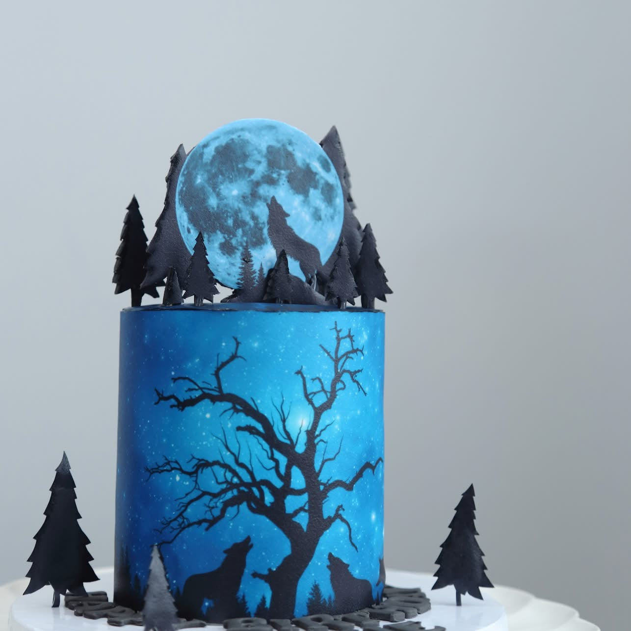 Starlight Wolf Theme Cake