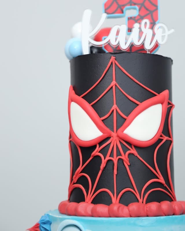 2-tier Spider-Man Theme Cake