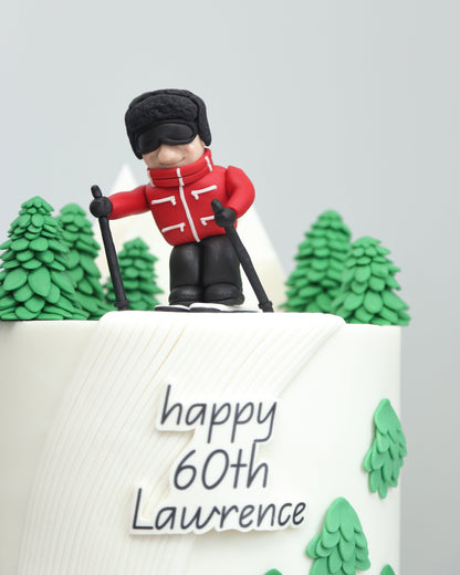 The Snow Mount Skiing Cake