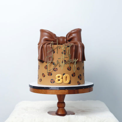 Leopard Print Bow Cake