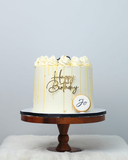 Fresh Blueberry Lemon Drip Cake🍋🫐