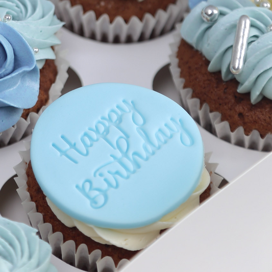 Cupcake with Message (6 pcs) [Ocean]