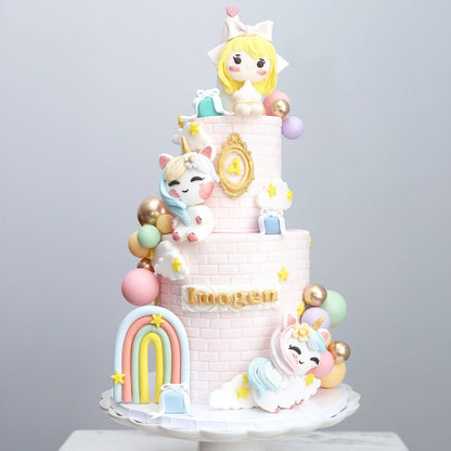 Pastel Princess Castle Cake