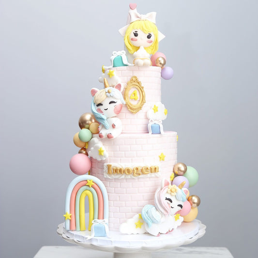 Pastel Princess Castle Cake