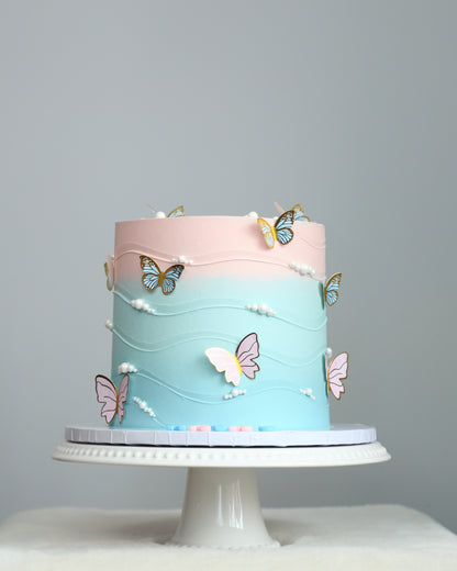 Pastel Butterly Cake