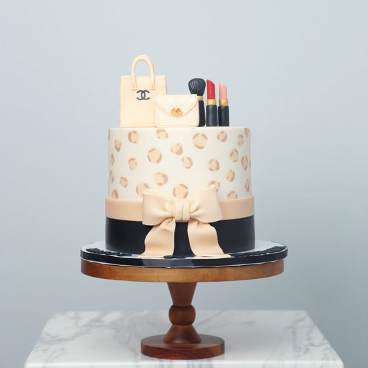 Leopard Print Bow Cake