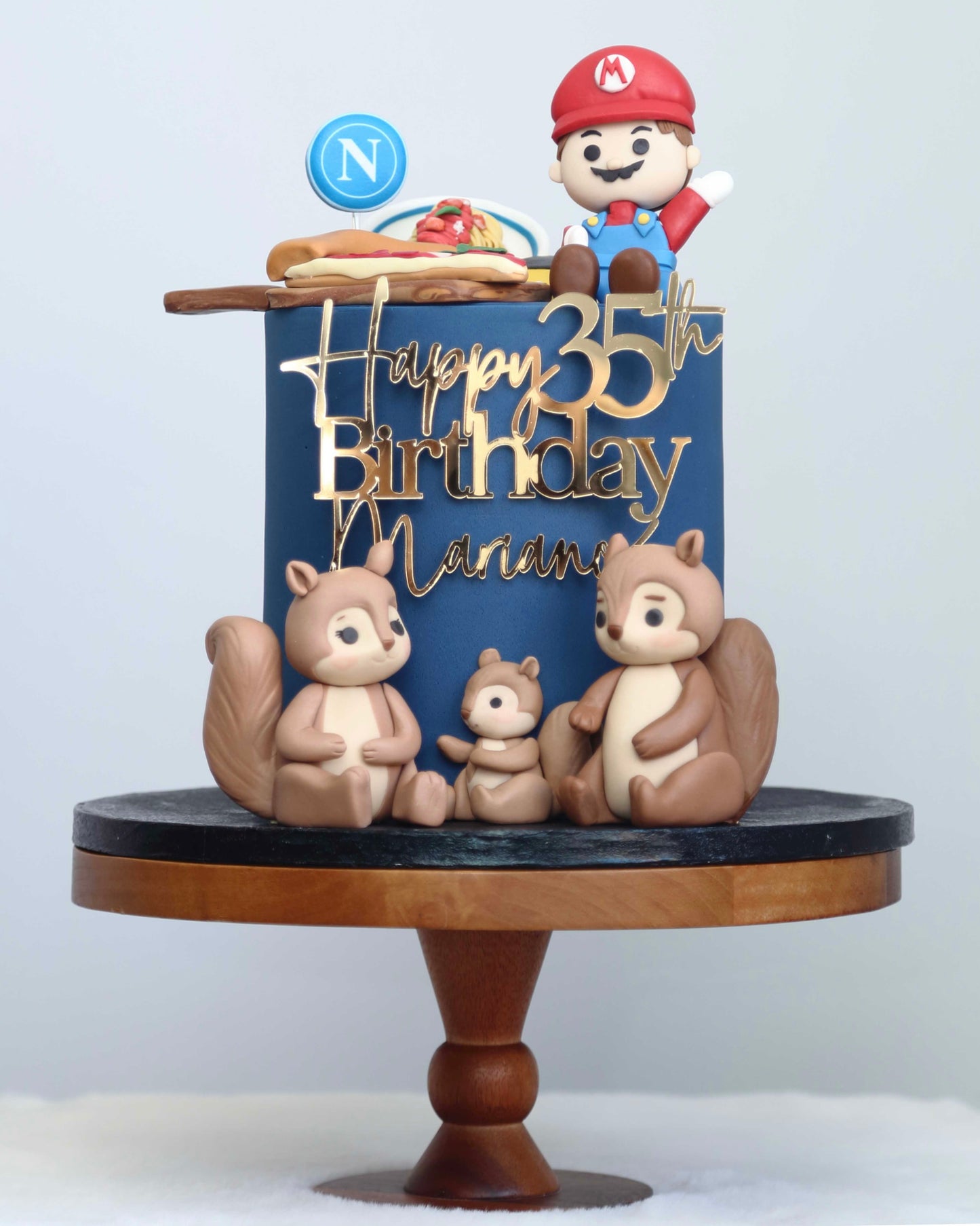 Mario & Squirrel Family Cake🐿️
