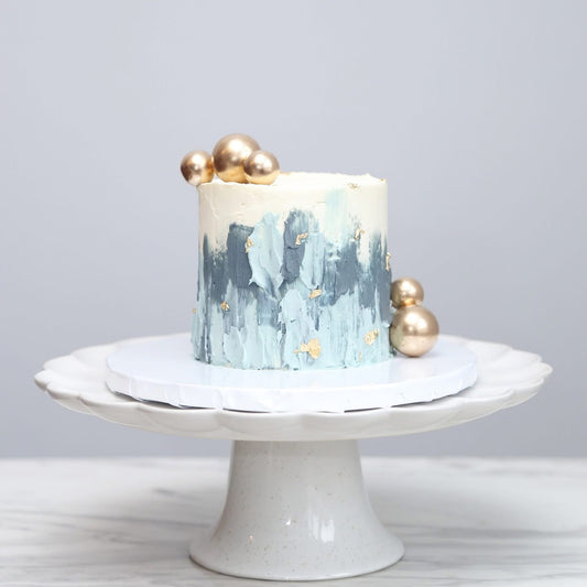 Serene Blue Bubble Cake