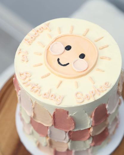 Pastel Sunshine Texture Cake