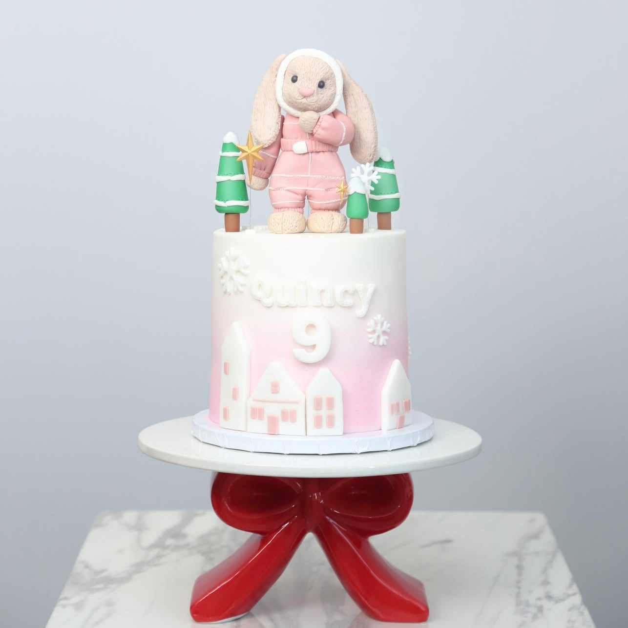 Jellycat-inspired Cake (Bashful Bunny Snow Suit Edition) ❤️❄