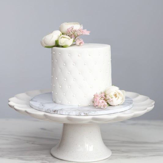 Quilted Floral Cake