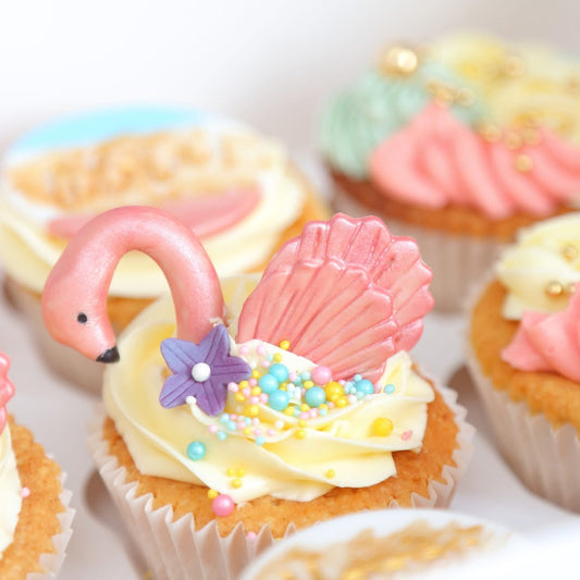 Flamingo & Pearl Cupcakes