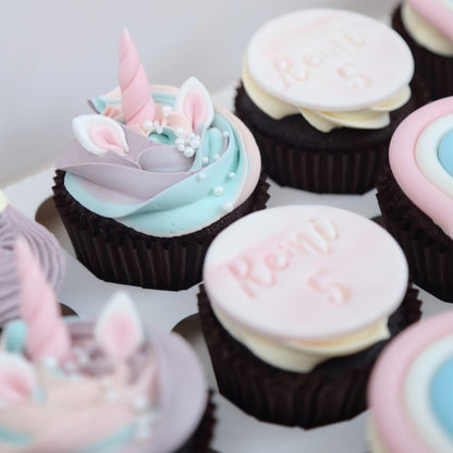 Cupcake with Message (6 pcs) [Unicorn]