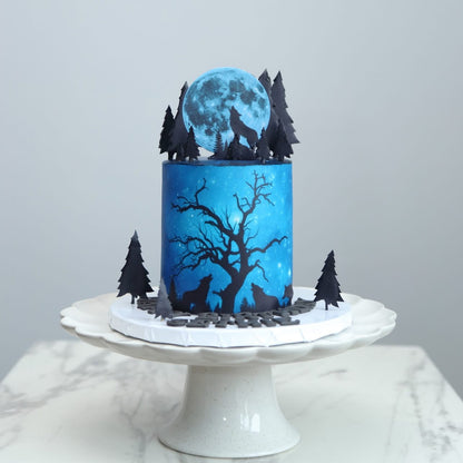 Starlight Wolf Theme Cake