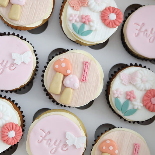 Cupcake with Message (6 pcs) [Mushroom]