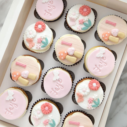 Cupcake with Message (6 pcs) [Mushroom]