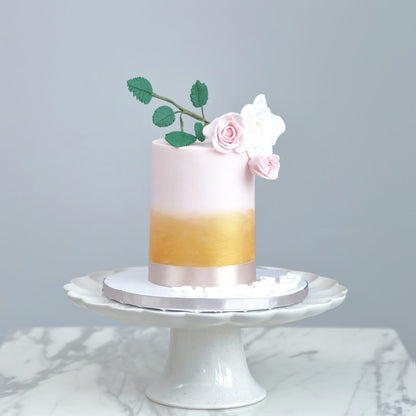 Pink & White Floral Cake