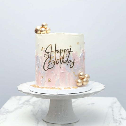 Purple, Pink & Gold Textured Cake