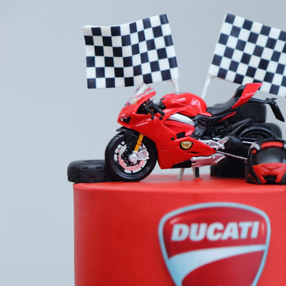 2-Tier Ducati Motorbike Design Cake