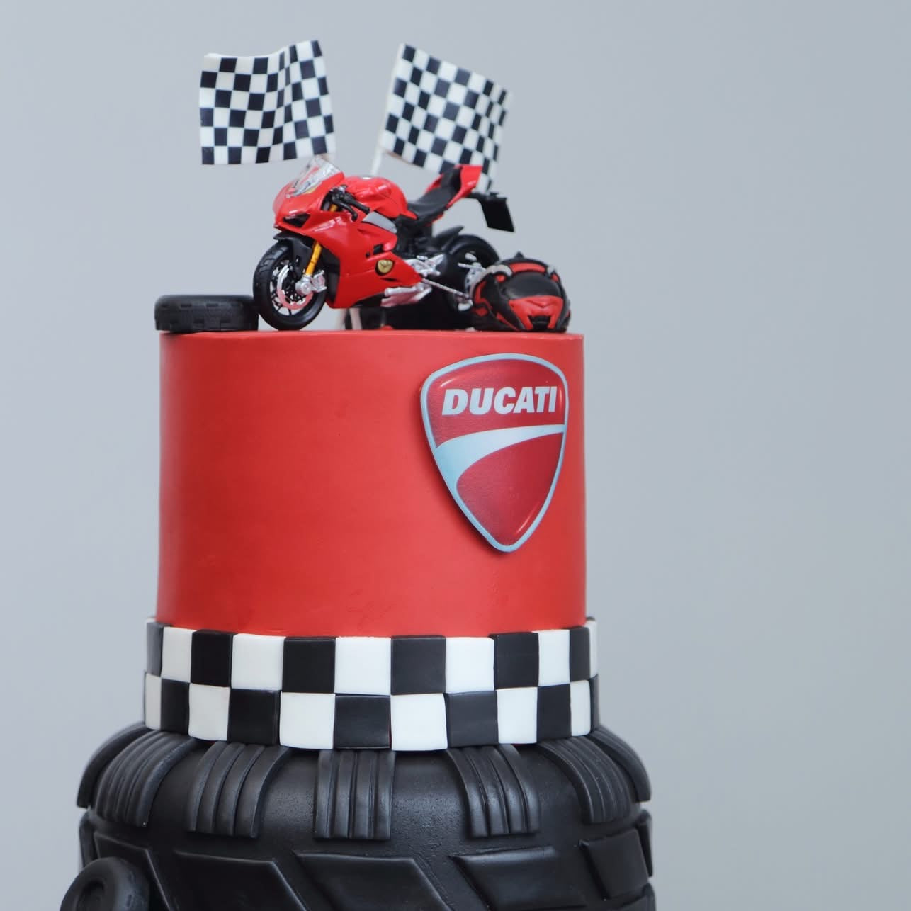 2-Tier Ducati Motorbike Design Cake