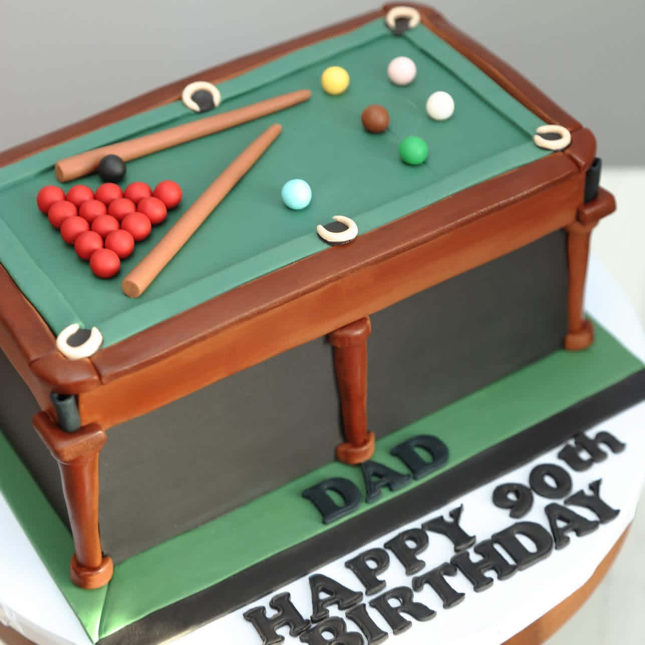 Snooker Table Design Cake