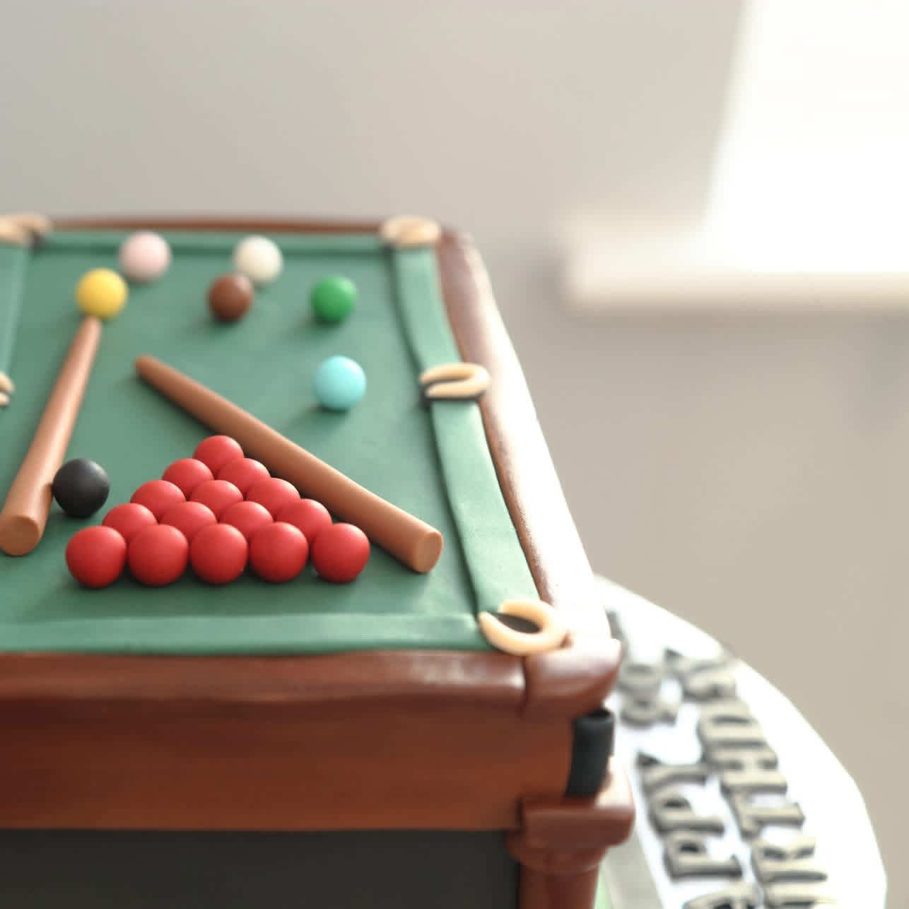 Snooker Table Design Cake