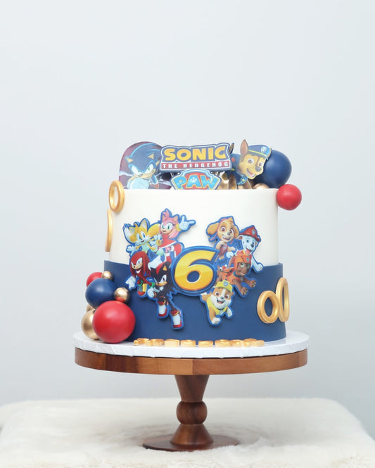 Paw Patrol & Sonic Inspired Cake