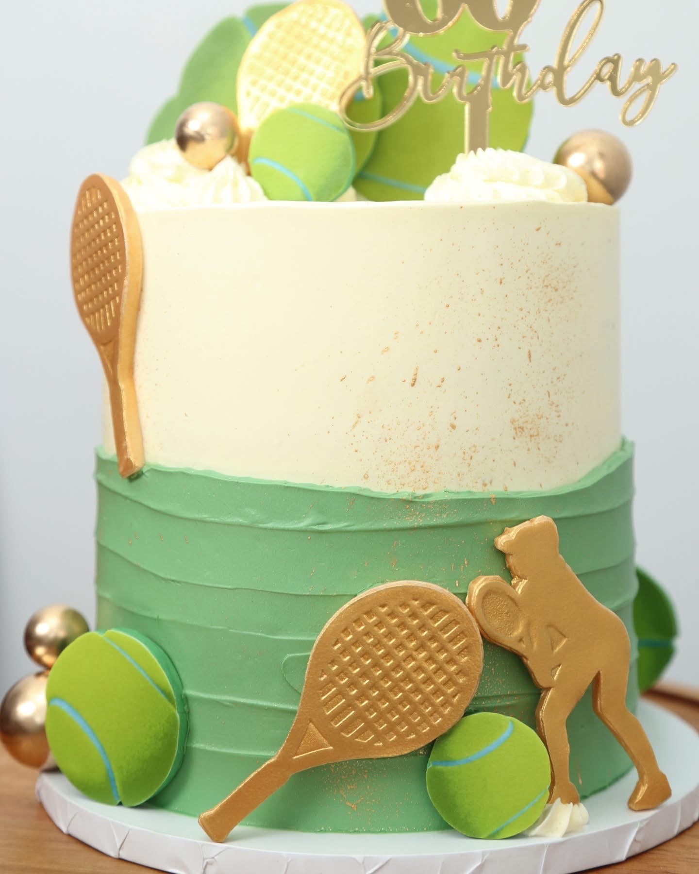 Golden Tennis Cake 🎾👟