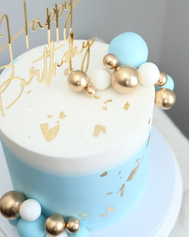 Sky Blue Bubble Cake