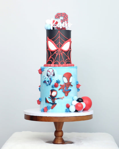 2-tier Spider-Man Theme Cake