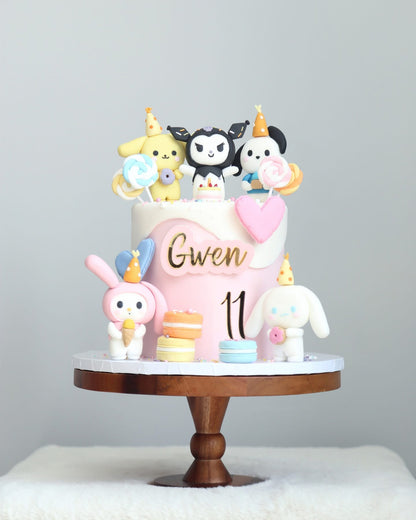 Sweet Sanrio Party Cake 🤍